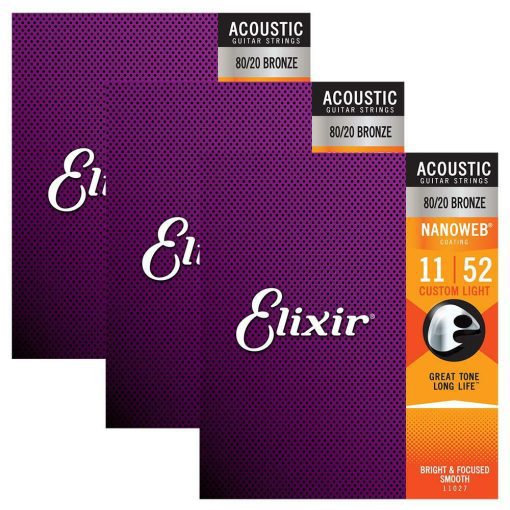 Dây đàn Acoustic Elixir 80/20 Bronze Nanoweb