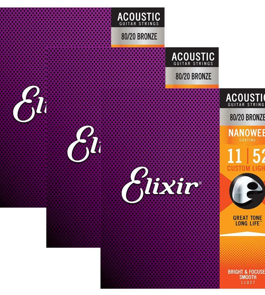 Dây đàn Acoustic Elixir 80/20 Bronze Nanoweb