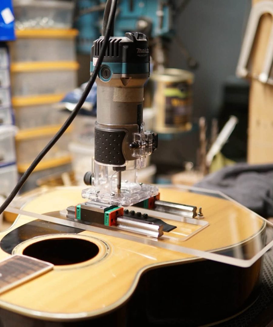 Công cụ phay rãnh ngựa lắp EQ cho đàn Guitar - Brigde guitar care - Nguyễn Ngọc Music